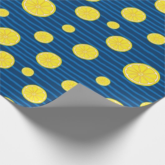 Lemon-Scheiben Geschenkpapier (Ecke)
