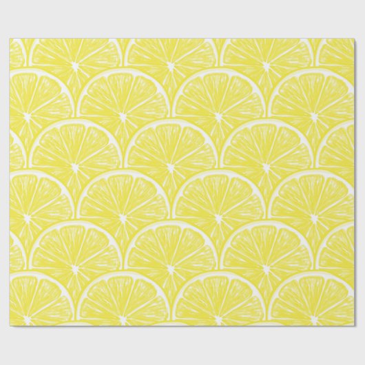 Lemon-Scheiben Geschenkpapier (Flach)