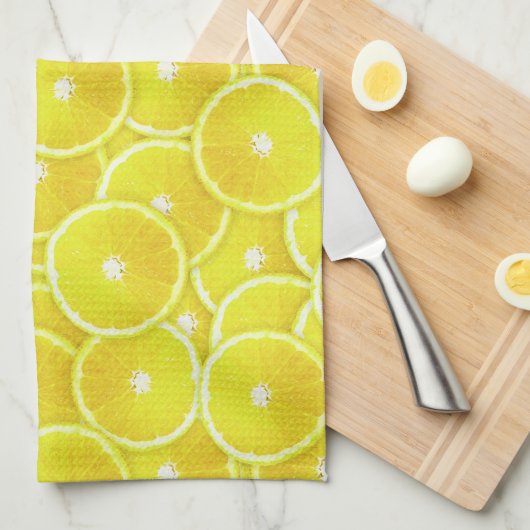 Lemon-Scheiben Geschirrtuch (Viertel Falte)