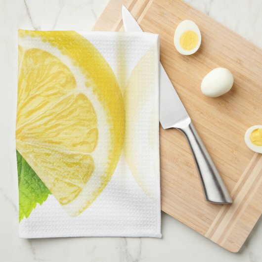 Lemon-Scheiben Geschirrtuch (Viertel Falte)