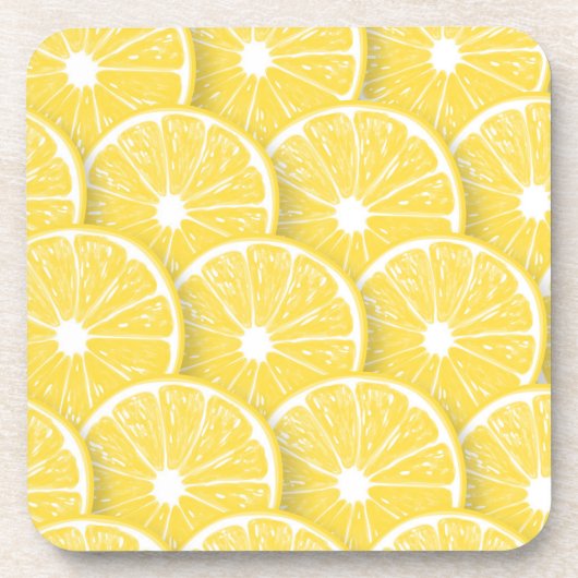 Lemon-Scheiben Getränkeuntersetzer (Vorderseite)