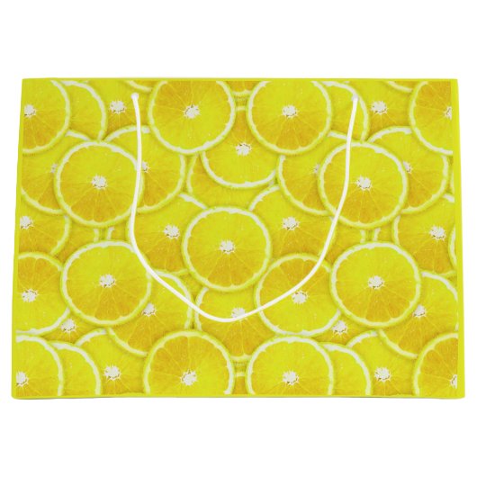 Lemon-Scheiben Große Geschenktüte (Vorderseite)