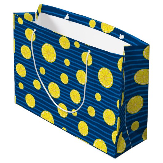 Lemon-Scheiben Große Geschenktüte (Rückseite Schrägansicht)