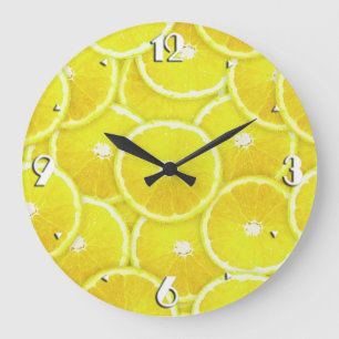 Lemon-Scheiben Große Wanduhr