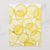 Lemon-Scheiben in Muster-Backlit angeordnet Postkarte (Vorderseite)