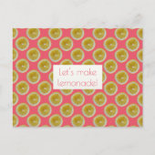 Lemon Scheiben Lasst uns Limonade machen Postkarte (Vorderseite)