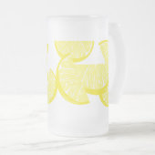 Lemon-Scheiben-Lemonade-Tasse Mattglas Bierglas (VorderseiteRechts)