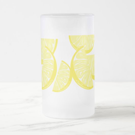 Lemon-Scheiben-Lemonade-Tasse Mattglas Bierglas (Mittel)