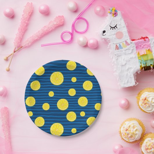 Lemon-Scheiben Pappteller (Party)
