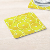 Lemon-Scheiben Rechteckiger Pappuntersetzer (angewinkelt)
