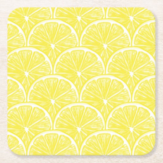 Lemon-Scheiben Rechteckiger Pappuntersetzer (Vorderseite)