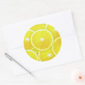 Lemon-Scheiben Runder Aufkleber (Umschlag)