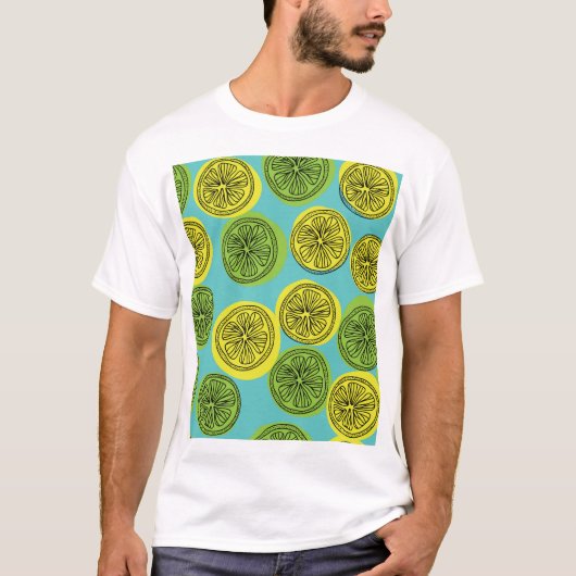 Lemon schneidet Vintage Illustration. T-Shirt (Vorderseite)