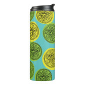 Lemon schneidet Vintage Illustration. Thermosbecher (Nach links gedreht)