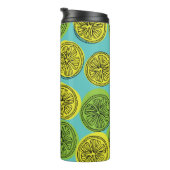 Lemon schneidet Vintage Illustration. Thermosbecher (Nach rechts gedreht)