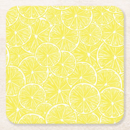 Lemon-Schnittmuster Rechteckiger Pappuntersetzer (Vorderseite)
