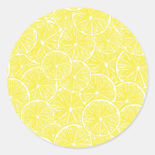 Lemon-Schnittmuster Runder Aufkleber (Vorderseite)