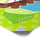 Lemon & Schokolade Cupcake Canvas Print Poster (Ecke)