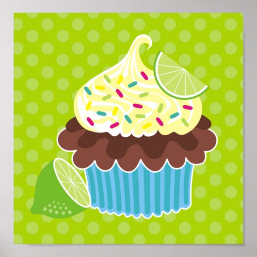 Lemon & Schokolade Cupcake Canvas Print Poster (Vorne)