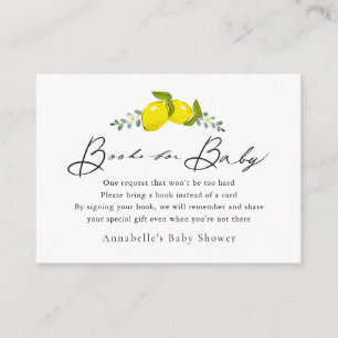 Lemon Script White Baby Showbuchanfrage Begleitkarte