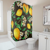 Lemon Seamless Muster handgemalt in Aquarellfarbe Duschvorhang (Beispiel)