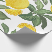 Lemon seamless vintage pattern. Tropical fruit bac Geschenkpapier (Ecke)