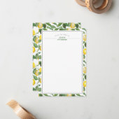Lemon Season | Schreibtischkorrespondenz Mitteilungskarte (Vorderseite/Rückseite Beispiel)