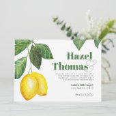 Lemon Season Wedding Celebration | Einladung (Stehend Vorderseite)