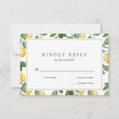 Lemon Season Wedding Celebration UAWG RSVP Karte (Vorderseite)