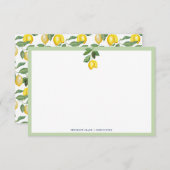Lemon Season | Zitronenbaum Mitteilungskarte (Vorne/Hinten)