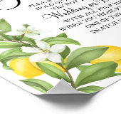 Lemon Setzen Sie ein Ring-Brautparty-Spielzeichen Poster (Ecke)