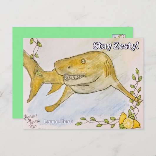 Lemon Shark Postkarte (Vorne/Hinten)