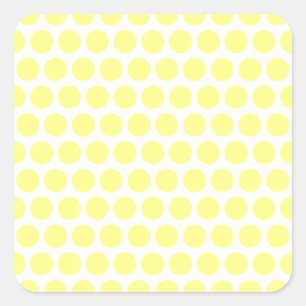 Lemon Sherbet Polka Dots Quadratischer Aufkleber