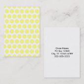 Lemon Sherbet Polka Dots Visitenkarte (Vorne/Hinten)