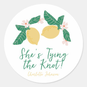 Lemon She's Tying the Knot Brautparty Runder Aufkleber