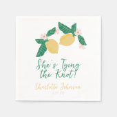 Lemon She's Tying the Knot Bridal Shower Serviette (Vorderseite)