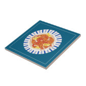 Lemon Shrimp Coastal Kitchen Decor Tile Fliese (Seite)