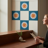 Lemon Shrimp Coastal Kitchen Decor Tile Fliese