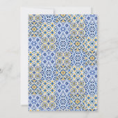 Lemon Sicilian Italian Blue Wedding Einladung (Rückseite)