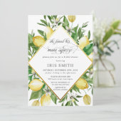 Lemon sie fand ihr Haupt-Squeeze-Brautparty Einladung (Stehend Vorderseite)