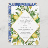 Lemon sie fand ihr Haupt-Squeeze-Brautparty Einladung (Vorne/Hinten)