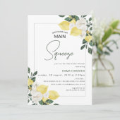 Lemon sie fand ihr Haupt-Squeeze-Brautparty Einladung (Stehend Vorderseite)