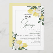 Lemon sie fand ihr Haupt-Squeeze-Brautparty Einladung (Vorne/Hinten)