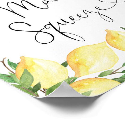 Lemon sie fand ihr Haupt-Squeeze-Brautparty Poster (Ecke)