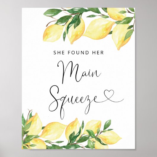Lemon sie fand ihr Haupt-Squeeze-Brautparty Poster (Vorne)