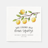 Lemon sie fand ihr Haupt-Squeeze-Brautparty Serviette (Vorderseite)