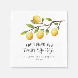 Lemon sie fand ihr Haupt-Squeeze-Brautparty Serviette