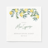 Lemon sie fand ihr Haupt-Squeeze-Brautparty Serviette (Vorderseite)