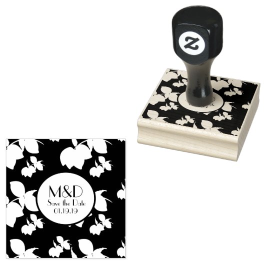 Lemon Silohuette Save the Date Wedding Initial Gummistempel (Stempel)