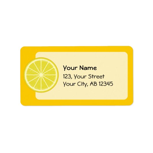 Lemon Slice Adressaufkleber (Vorne)